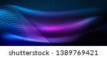 neon glowing techno lines  hi... | Shutterstock .eps vector #1389769421