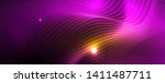 shiny neon lines techno magic... | Shutterstock .eps vector #1411487711