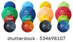 set of round option diagram... | Shutterstock .eps vector #534698107