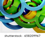 vector 3d rings and swirls... | Shutterstock .eps vector #658209967