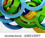  3d rings and swirls design... | Shutterstock . vector #658215097