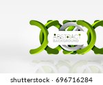 modern 3d ring composition in... | Shutterstock . vector #696716284
