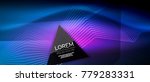 straight neon lines in dark... | Shutterstock .eps vector #779283331
