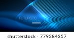 neon glowing techno lines  blue ... | Shutterstock .eps vector #779284357