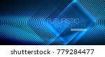 neon glowing techno lines  blue ... | Shutterstock .eps vector #779284477