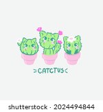 set illustration of cute... | Shutterstock .eps vector #2024494844