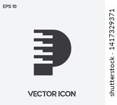 "p"letter  piano vector logo.... | Shutterstock .eps vector #1417329371