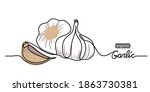 garlic vector illustration ... | Shutterstock .eps vector #1863730381