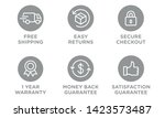 e commerce security badges risk ... | Shutterstock .eps vector #1423573487