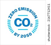 zero emissions by 2050 vector... | Shutterstock .eps vector #2167712411