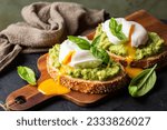 Smashed avocado sandwich with...