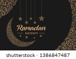 ramadan background ornament in... | Shutterstock .eps vector #1386847487
