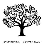 illustration of tree silhouette | Shutterstock .eps vector #1199545627