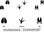 cow and pig and chicken... | Shutterstock .eps vector #2134439187