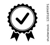 black icon approved or... | Shutterstock .eps vector #1201699591