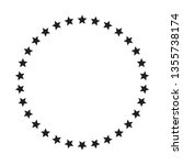 stars in circle icon vector...
