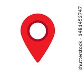 red maps pin. location map icon.... | Shutterstock .eps vector #1481453747