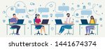 clients support  helpline for... | Shutterstock .eps vector #1441674374