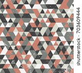 grunge style geometric pattern... | Shutterstock .eps vector #703609444