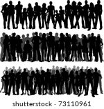 collection of huge crowds of... | Shutterstock .eps vector #73110961
