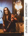 Small photo of Adam Nergal Darski from Behemoth performs in concert at Rock im Park festival on June 9, 2019 in Nuremberg, Germany