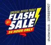 flash sale banner template... | Shutterstock .eps vector #1098889907