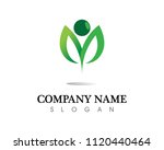 tree leaf vector logo design ... | Shutterstock .eps vector #1120440464