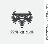 bat logo animal and vector ... | Shutterstock .eps vector #2154822491