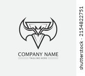 bat logo animal and vector ... | Shutterstock .eps vector #2154822751