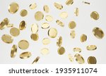 Explosion Of Golden Coins On...