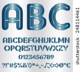 decorative font   metallic blue | Shutterstock .eps vector #248114461