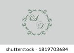 decorative botanical logo with... | Shutterstock .eps vector #1819703684