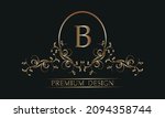 elegant floral logo with a... | Shutterstock .eps vector #2094358744