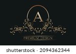 elegant floral logo with a... | Shutterstock .eps vector #2094362344
