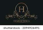 elegant floral logo with a... | Shutterstock .eps vector #2094926491