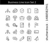 business vector line icon set | Shutterstock .eps vector #1488582941