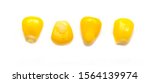 yellow corn seeds isolated on a ... | Shutterstock . vector #1564139974