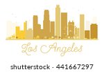 los angeles city skyline golden ... | Shutterstock .eps vector #441667297