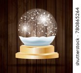 christmas crystal ball with... | Shutterstock . vector #780865264