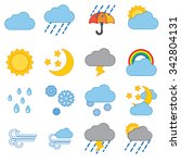 weather icon set modern trendy  ... | Shutterstock .eps vector #342804131