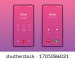 call screen gui interface.... | Shutterstock .eps vector #1705086031