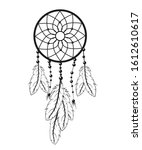 Dream Catcher With Feathers In...
