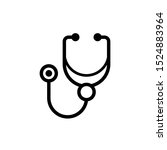 stethoscope icon vector ... | Shutterstock .eps vector #1524883964