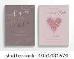 wedding invitation card set.... | Shutterstock .eps vector #1051431674