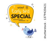 early bird special trendy... | Shutterstock .eps vector #1379420621