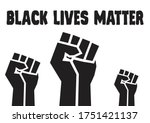 black lives matter fists  the... | Shutterstock .eps vector #1751421137
