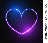 glowing purple heart banner | Shutterstock .eps vector #1282263427