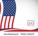 vector image of american flag ... | Shutterstock .eps vector #446113624
