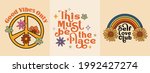 70s inspired retro hippie... | Shutterstock .eps vector #1992427274
