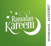 "ramadan kareem" green... | Shutterstock .eps vector #661855807